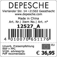 DEPESCHE 12527 TOPModel 3-Fach Federtasche mit Glitzer GLITTER QUEEN