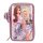 DEPESCHE 12527 TOPModel 3-Fach Federtasche mit Glitzer GLITTER QUEEN