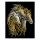 PRACHT 4674-20251 Kratzbild Pferde 20x25 cm gold