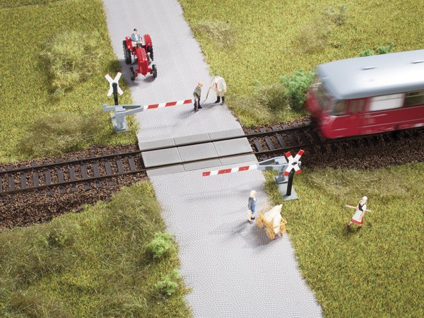 AUHAGEN Bahnübergang Halbschranke Bausatz 41625 Spur H0