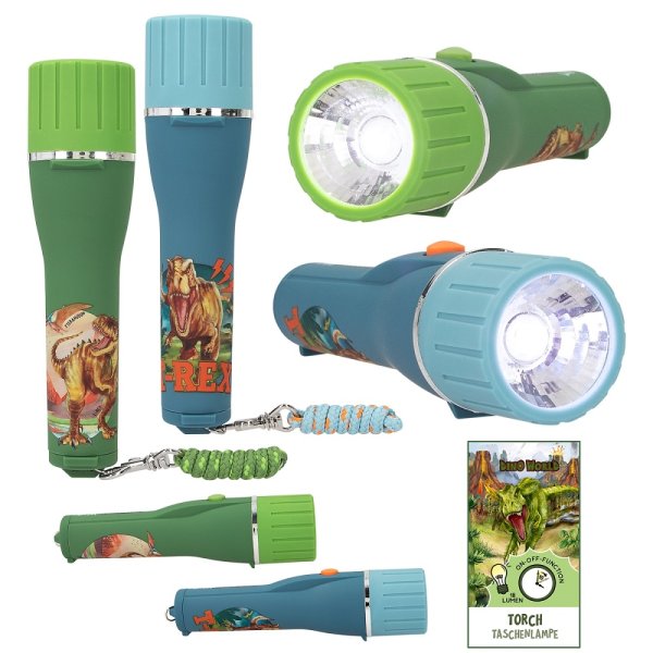 DEPESCHE 12641 Dino World Taschenlampe mit Timer sortiert