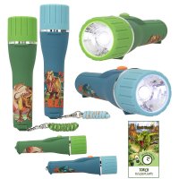 DEPESCHE 12641 Dino World Taschenlampe mit Timer sortiert