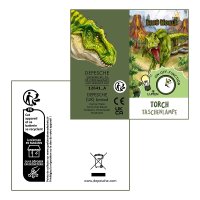 DEPESCHE 12641 Dino World Taschenlampe mit Timer sortiert
