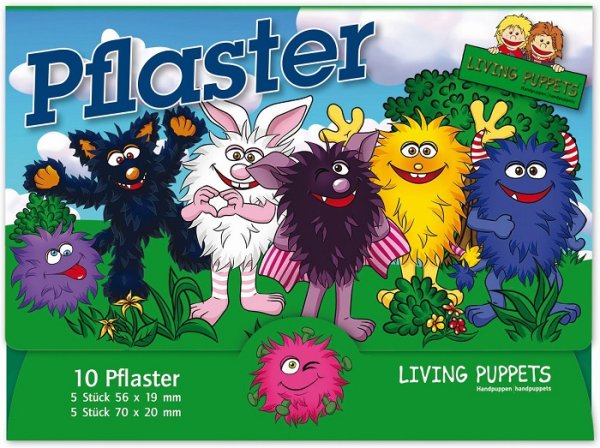 MATTHIES Living Puppets Pflasterbriefchen Monster 10 Stück 14628
