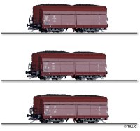 TILLIG 01078 Set mit 3 Selbstentladewagen Oot mit Kohleladung der DR Ep.III Spur TT