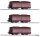TILLIG Set mit 3 Selbstentladewagen Oot mit Kohleladung der DR Ep.III 01078 Spur TT