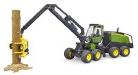 BRUDER 02135 John Deere 1270G Harvester mit 1 Baumstamm Profi-Serie bworld 1:16