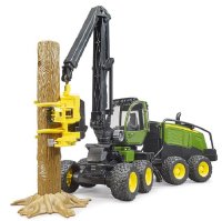 BRUDER 02135 John Deere 1270G Harvester mit 1 Baumstamm Profi-Serie bworld 1:16