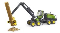 BRUDER 02135 John Deere 1270G Harvester mit 1 Baumstamm Profi-Serie bworld 1:16