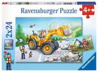 RAVENSBURGER 07802 Kinderpuzzle Bagger und Waldtraktor