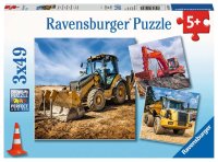 RAVENSBURGER 05032 Kinderpuzzle Baufahrzeuge im Einsatz