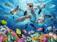 RAVENSBURGER 14710 Puzzle Delfine im Korallenriff 500 Teile