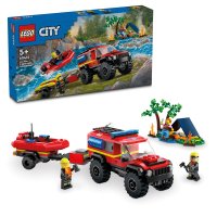 LEGO City 60412 Feuerwehrgeländewagen mit Rettungsboot