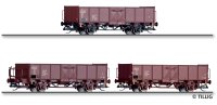 TILLIG 01077 Güterwagenset der DR, bestehend aus drei offenen Güterwagen Ep.IV Spur TT