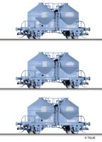 TILLIG 01058 Güterwagenset der DR, bestehend aus drei Staubsilowagen Ucs-v 9122 Ep.IV Spur TT