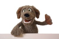 MATTHIES Living Puppets W799 Handpuppe Locke der kleine Hund 45 cm Handspieltier