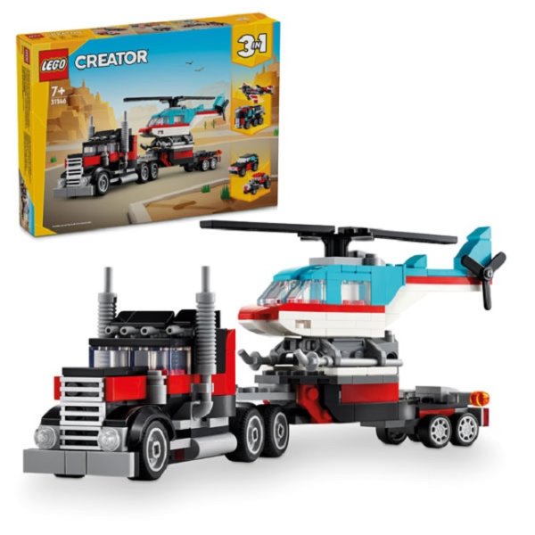 LEGO Creator 31146 Tieflader mit Hubschrauber