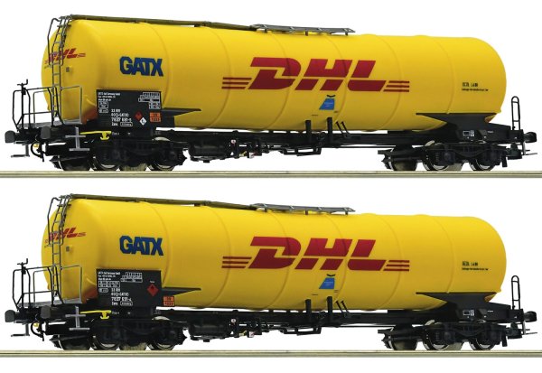 ROCO 76024 Set mit 2 Kesselwagen Gattung Zans der GATX Ep.VI Spur H0