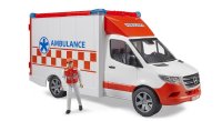 BRUDER MB Sprinter Ambulanz mit Fahrer 02676 Profi-Serie...