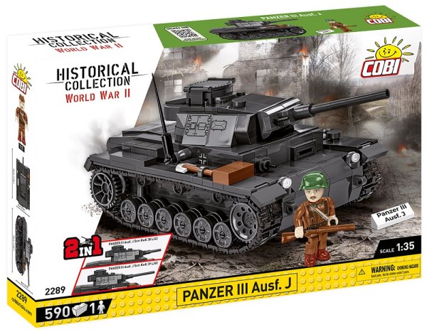 COBI Panzerkampfwagen III Ausf.J 2289 Militär-Baukasten 1:35
