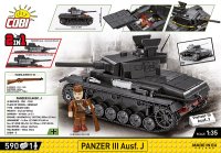 COBI Panzerkampfwagen III Ausf.J 2289 Militär-Baukasten 1:35