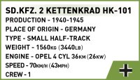 COBI 2401 Sd.Kfz.2 Kettenkrad Militär-Baukasten