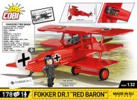 COBI 2986 Flugzeug Fokker Dr.1 Red Baron Milit&auml;r-Baukasten 1:32