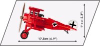 COBI 2986 Flugzeug Fokker Dr.1 Red Baron Militär-Baukasten 1:32