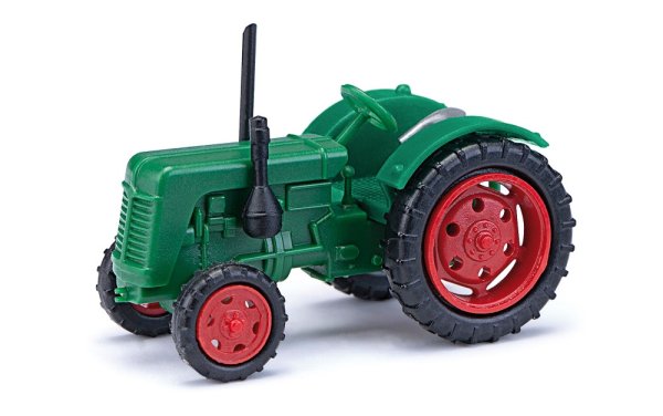 BUSCH 211006810 Traktor Famulus grün mit roten Felgen Landwirtschaftsmodell 1:120