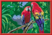 RAVENSBURGER 23770 Malen nach Zahlen Bunte Papageien