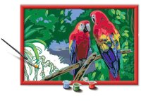 RAVENSBURGER 23770 Malen nach Zahlen Bunte Papageien