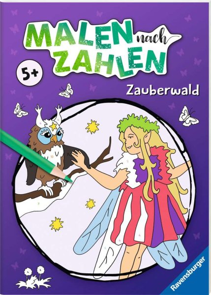 RAVENSBURGER 489435 Malen nach Zahlen Malheft Zauberwald