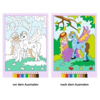 RAVENSBURGER 489435 Malen nach Zahlen Malheft Zauberwald