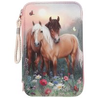 DEPESCHE 12869 Miss Melody 3 Fach Federtasche FLOWERS