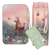DEPESCHE 12869 Miss Melody 3 Fach Federtasche FLOWERS
