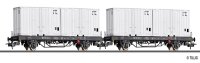 TILLIG Set mit 2 Containertragwagen der DR Deutschen Post...