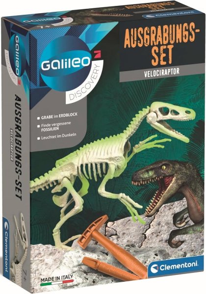 CLEMENTONI Galileo Ausgrabungs-Set Velociraptor 59174