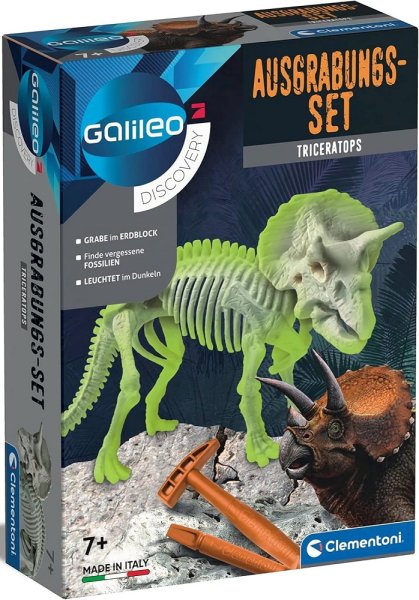 CLEMENTONI Galileo Ausgrabungs-Set Triceratops 59273