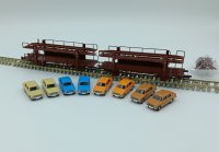 TILLIG Autotransportwagen-Einheit Laaek 4357 der DR Ep.IV 18592 Spur TT