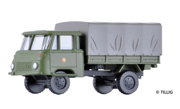 TILLIG LKW Robur LO 1801 Pritsche/Plane NVA 19038 Spur TT 1:120