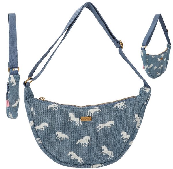 DEPESCHE Miss Melody kleine Halbmond Umh&auml;ngetasche DENIM 12873