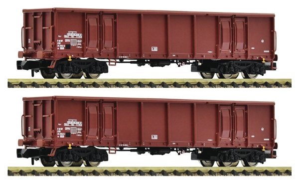FLEISCHMANN Set mit 2 offenen Güterwagen, Gattung Eas 5948 DR Ep.IV 830253 Spur N