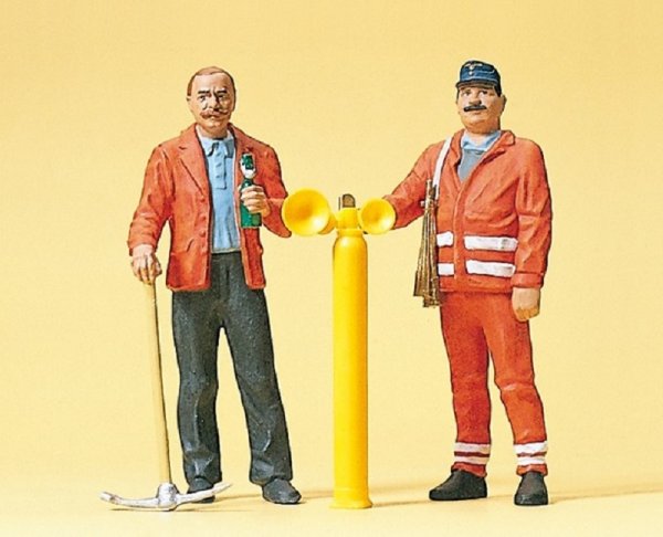 PREISER Gleisbauarbeiter, Sicherungsposten Figuren-Set 45005 Spur G
