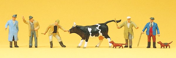 PREISER Viehhandel 10048 Figuren-Set Spur H0