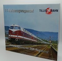 TILLIG Set mit 2 Reisezugwagen Salonwagenzug 5 der DR Ep.IV 01086 Spur TT