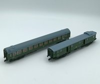 TILLIG Set mit 2 Reisezugwagen D 118 Leipzig-Köln der DR Ep.III 01095 Spur TT