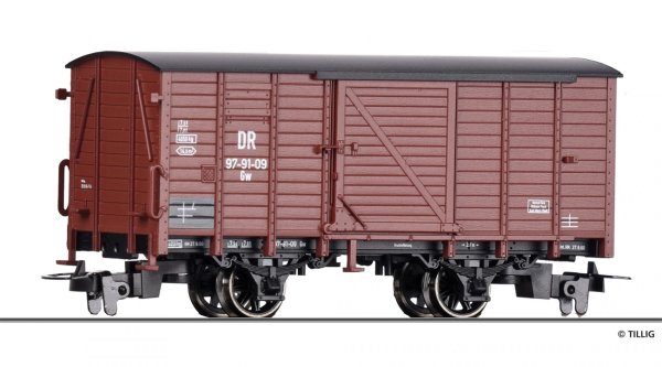 TILLIG Gedeckter Güterwagen Gw der DR Ep.III 05905 Spur H0e