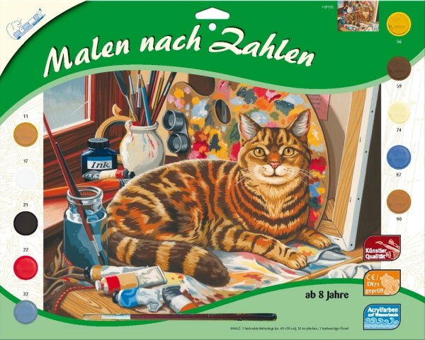 MAMMUT Malen nach Zahlen Motiv Katze 109105