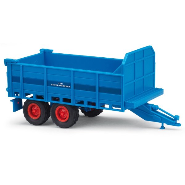 BUSCH Fortschritt T 088 Anhänger mit Klappe, LPG Roter Oktober 53806 Automodell 1:87