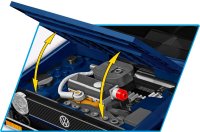 COBI Volkswagen Golf Cabriolet Blau Modell 24360 Auto-Baukasten 1:12